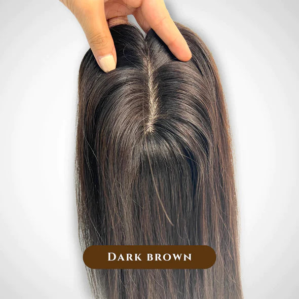 100% Real Human Hair Scalp Topper (2x4)