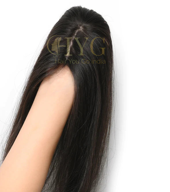 100% Real Human Hair Scalp Topper (2x4)