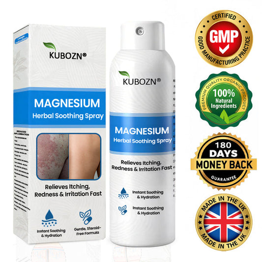 🔥 KUBOZN®Magnesium Herbal Soothing Spray– Fast Relief for Itchy, Red & Sensitive Skin (Even Intimate Areas)