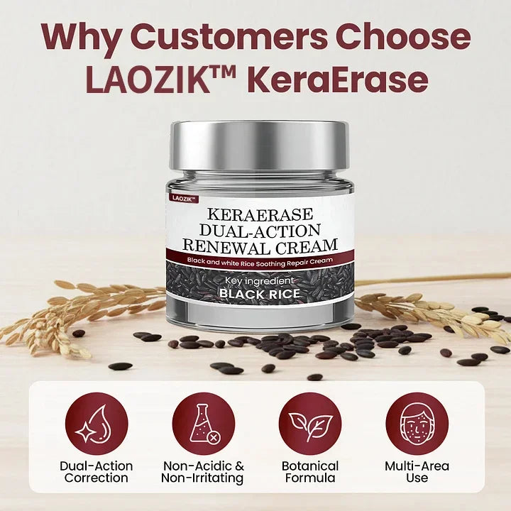 🔥Laozik®KeraErase Dual-Action Renewal Cream🔥The FDA-Approved Solution🌟 Official Store