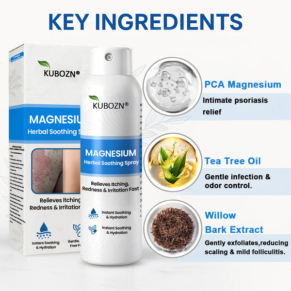 ✅ Official Store: KUBOZN® Magnesium Herbal Psoriasis Spray 👨‍⚕️ MHRA Approved (Relieves psoriasis and eczema, improves bacterial infections in the genital area, treats acne and warts)
