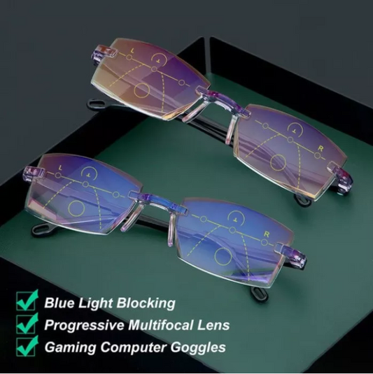 BIFOCAL PROGRESSIVE & ANTI-BLUE EYEWEAR ULTRALIGHT READING GLASSES【3 Day Delivery&Cash on delivery-HOT SALE-45%OFF🔥】